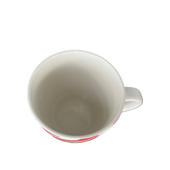 Starbucks Candy Cane Red & White Peppermint Stripe Coffee Mug 12 oz EUC - Picture 5 of 6